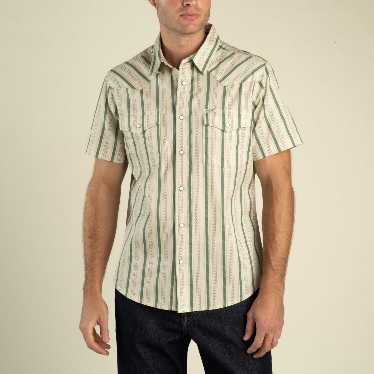 Sendero Provisions Co. The Wyatt Pearl Snap Short Sleeve Print Shirt