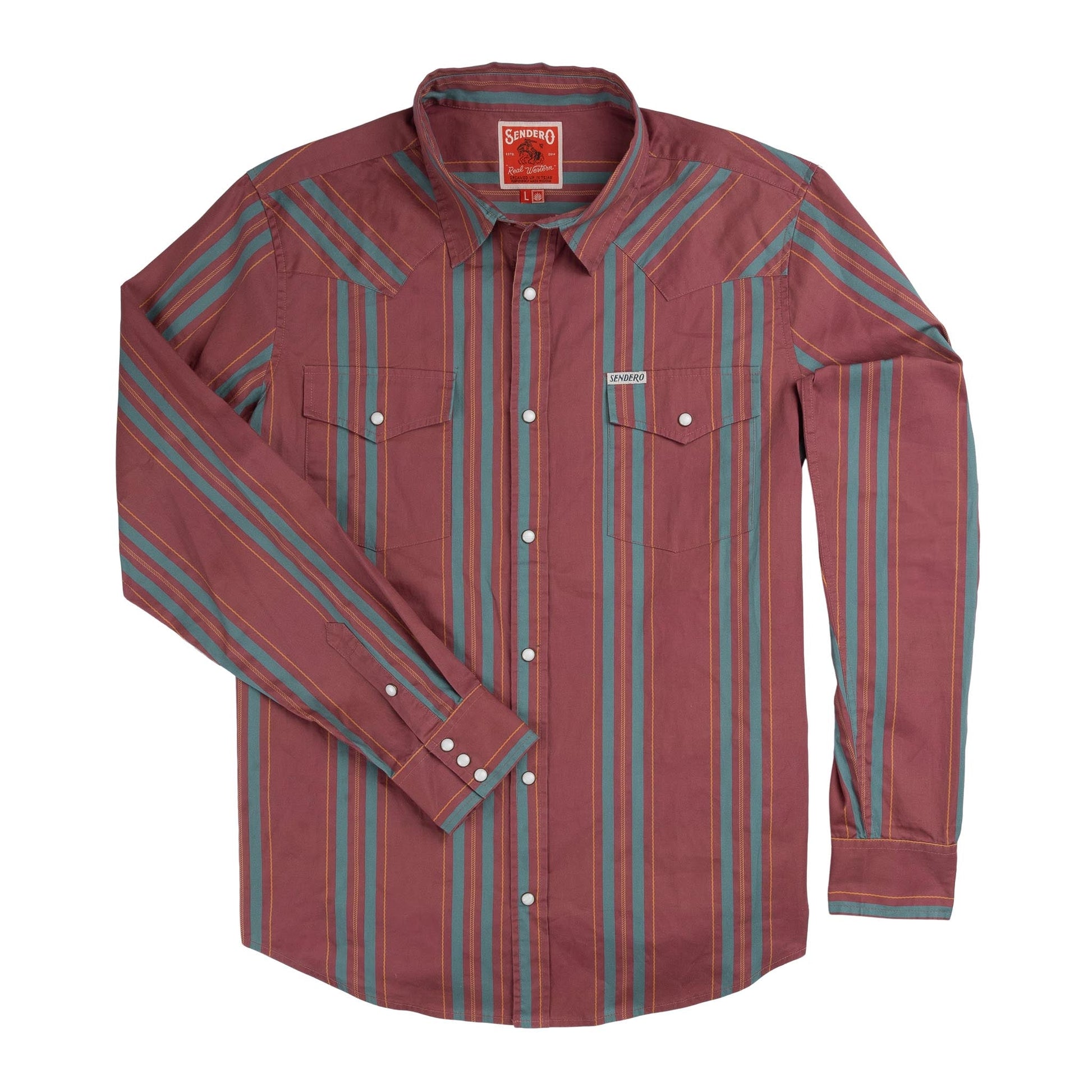 Sendero Provisions Co. The Wyatt Pearl Snap Long Sleeve Print Shirt