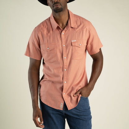 Sendero Provisions Co. The Wyatt Pearl Snap Short Sleeve Solid Shirt