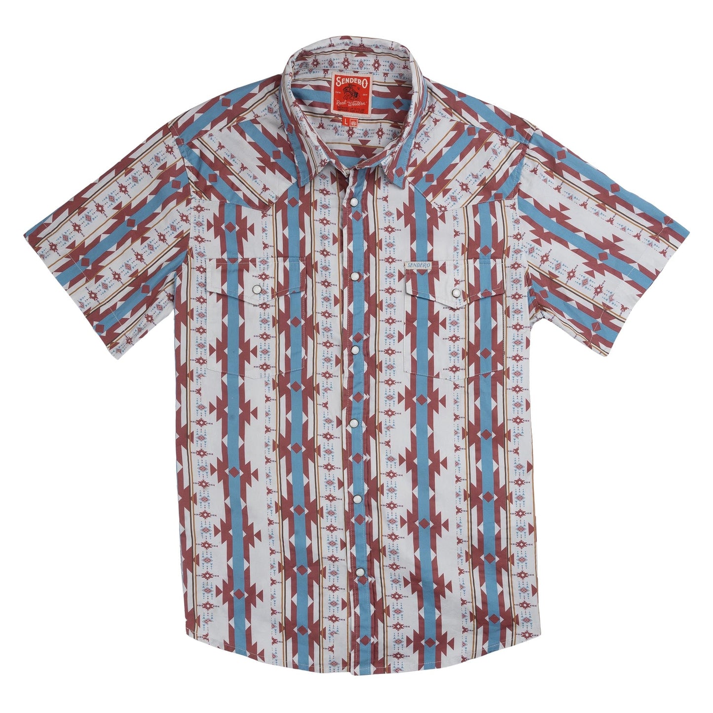 Sendero Provisions Co. The Wyatt Pearl Snap Short Sleeve Print Shirt