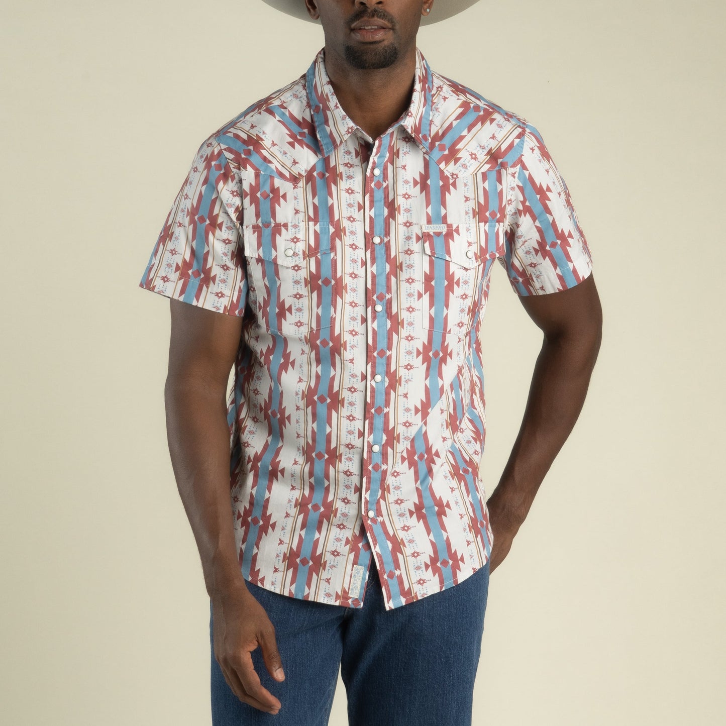 Sendero Provisions Co. The Wyatt Pearl Snap Short Sleeve Print Shirt