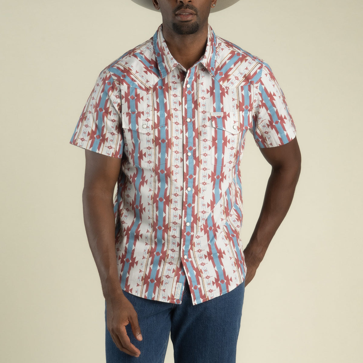 Sendero Provisions Co. The Wyatt Pearl Snap Short Sleeve Print Shirt
