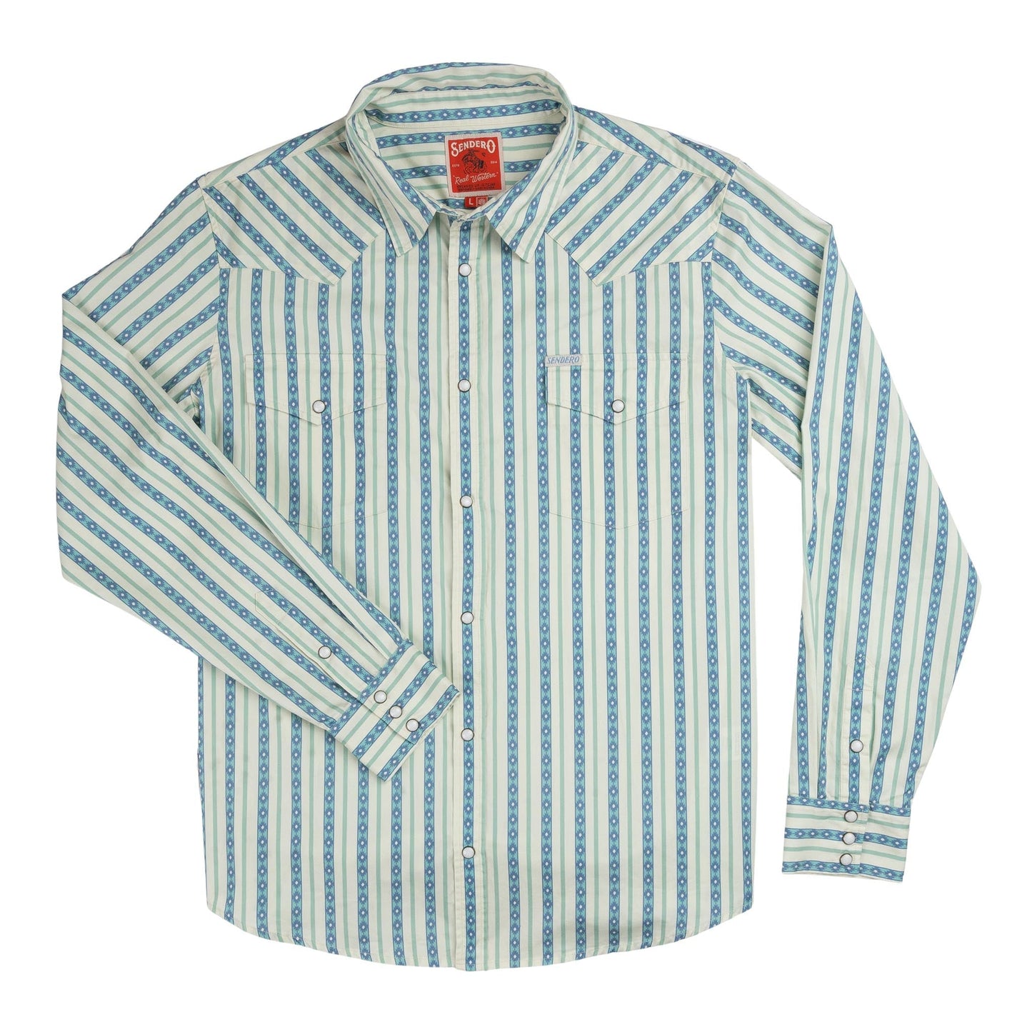 Sendero Provisions Co. The Wyatt Pearl Snap Long Sleeve Print Shirt