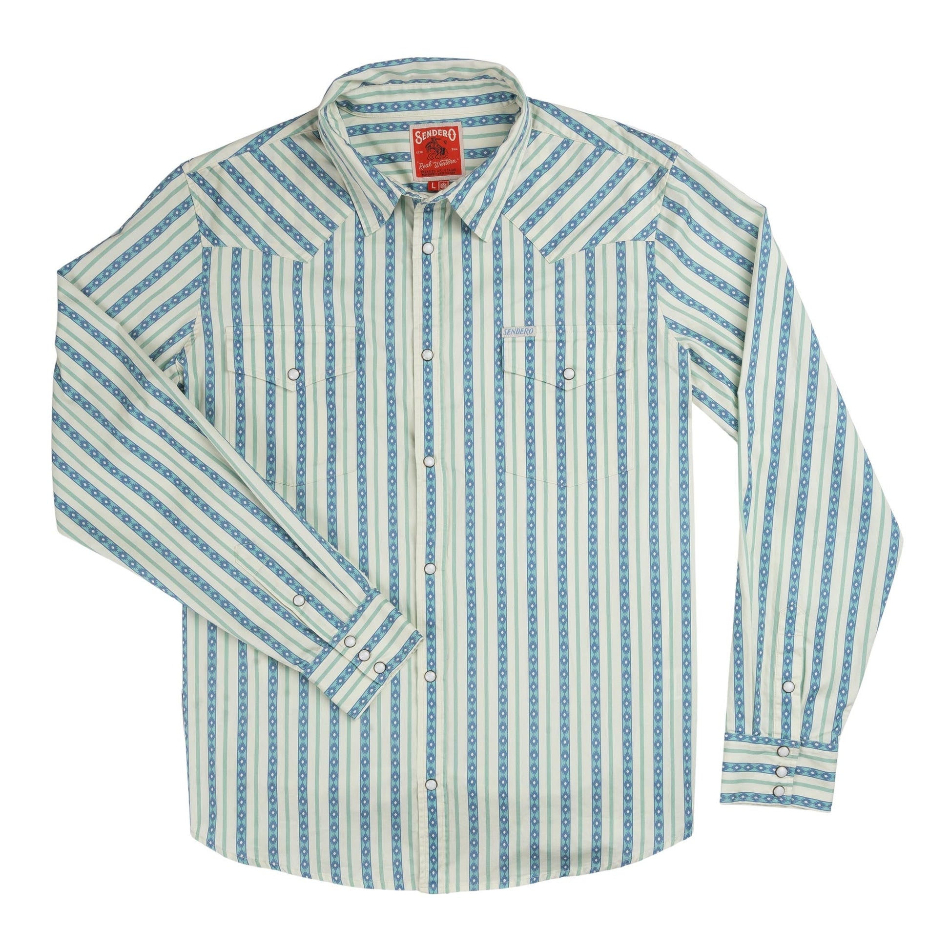 Sendero Provisions Co. The Wyatt Pearl Snap Long Sleeve Print Shirt
