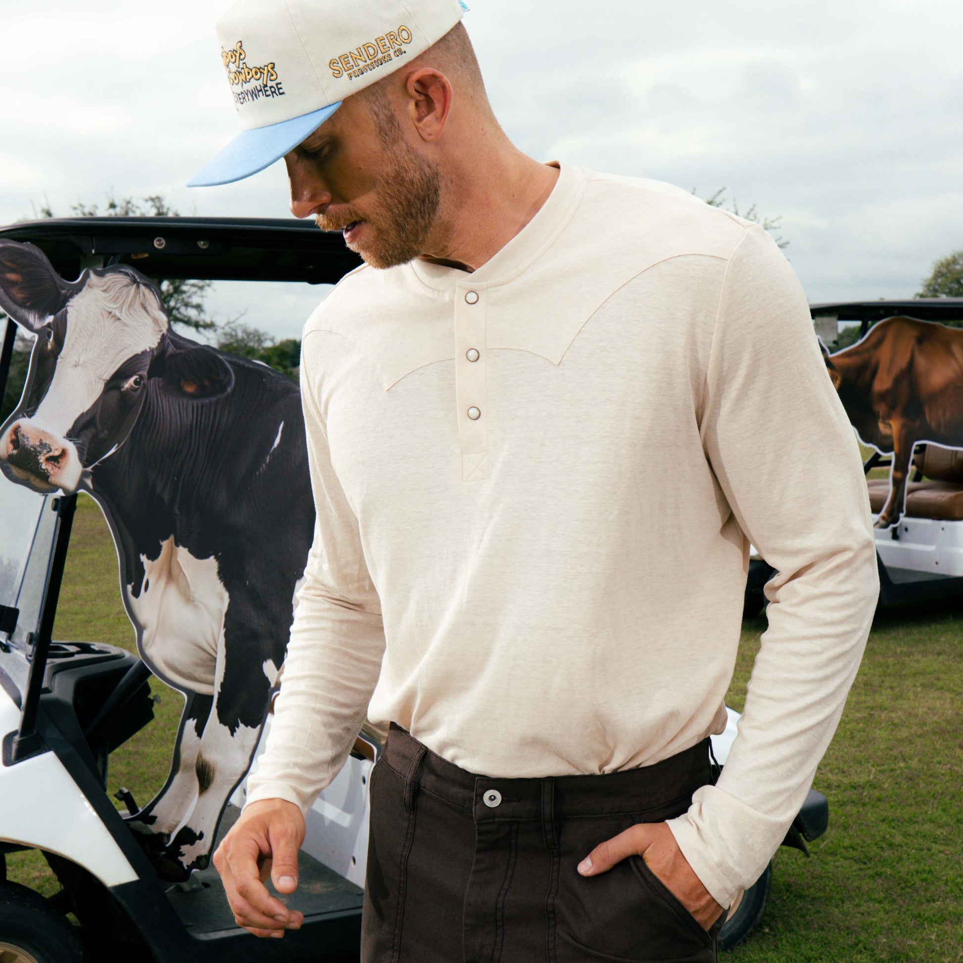 Sendero Provisions Co. Tex Western Long Sleeve Henley