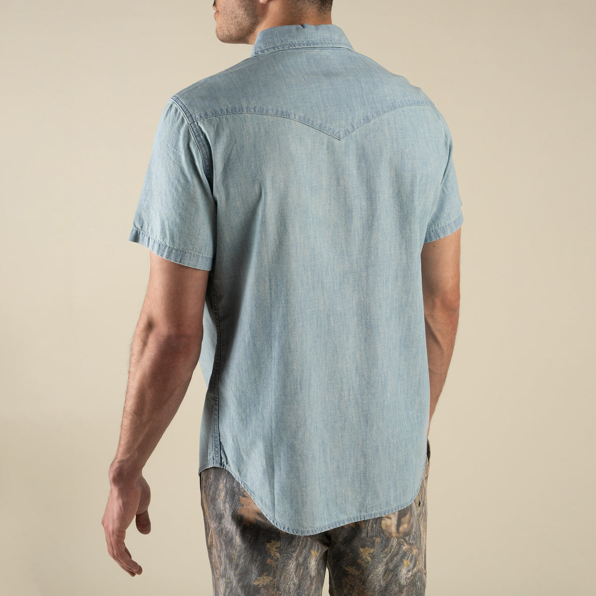 Sendero Provisions Co. The Wyatt Pearl Snap Short Sleeve Solid Shirt