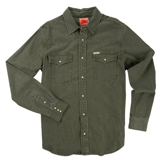 Sendero Provisions Co. The Wyatt Pearl Snap Long Sleeve Denim Shirt