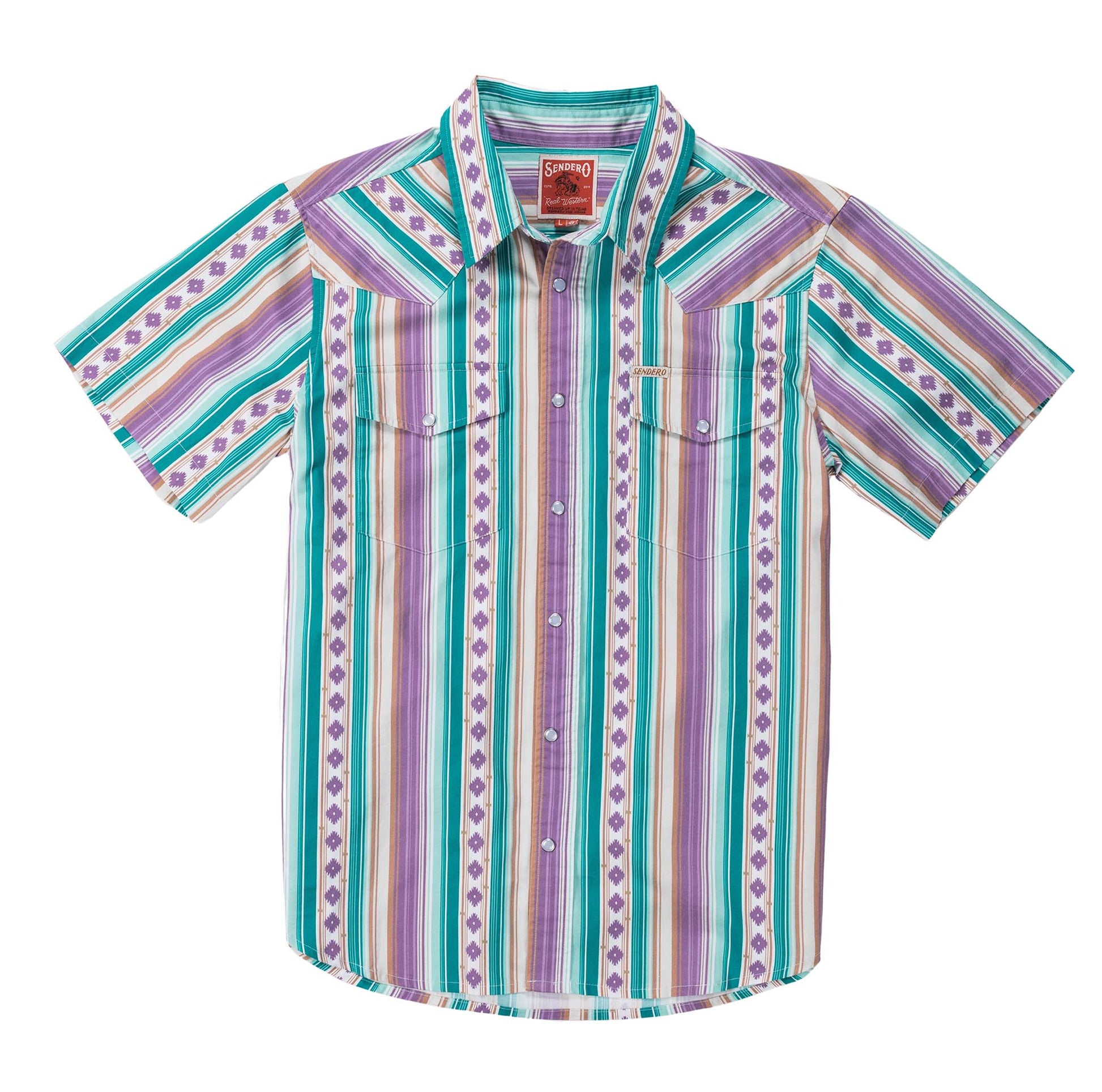 Sendero Provisions Co. The Wyatt Pearl Snap Short Sleeve Print Shirt