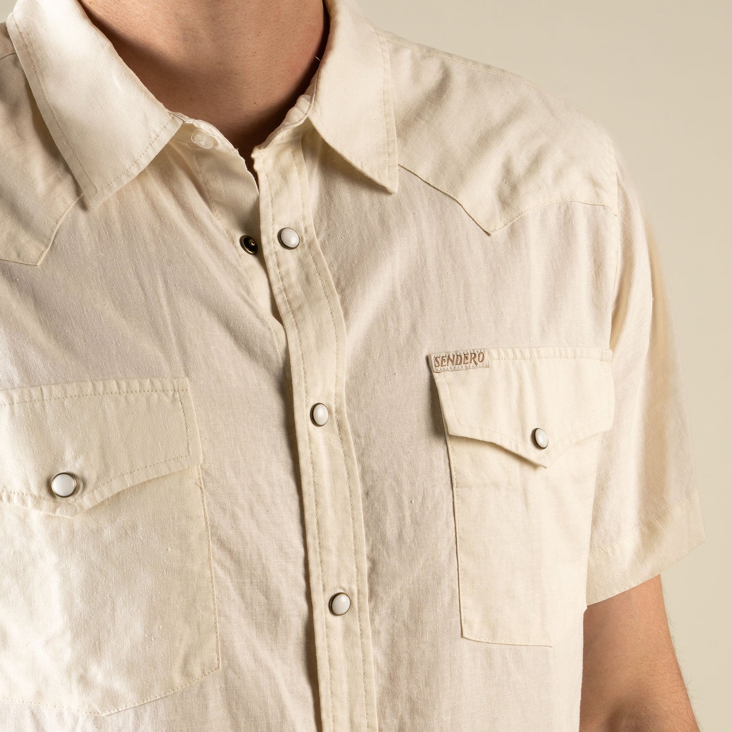 Sendero Provisions Co. The Wyatt Pearl Snap Short Sleeve Solid Shirt