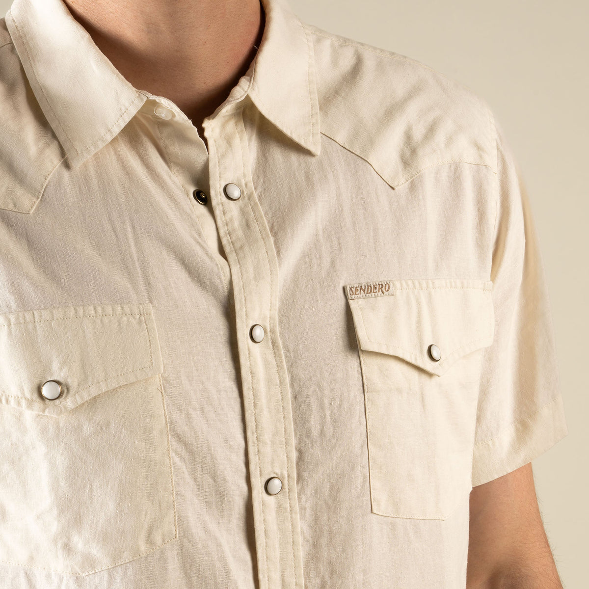 Sendero Provisions Co. The Wyatt Pearl Snap Short Sleeve Solid Shirt