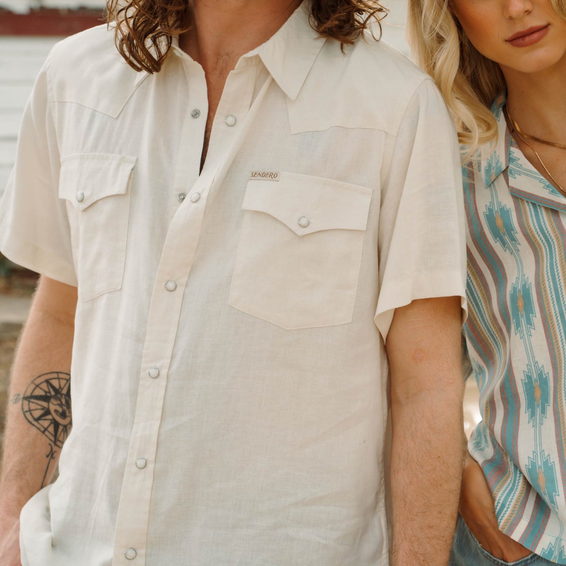 Sendero Provisions Co. The Wyatt Pearl Snap Short Sleeve Solid Shirt