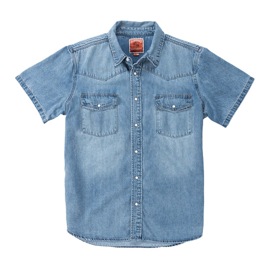 Sendero Provisions Co. The Wyatt Pearl Snap Short Sleeve Denim Shirt