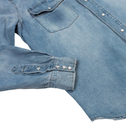 Sendero Provisions Co. The Wyatt Pearl Snap Long Sleeve Denim Shirt