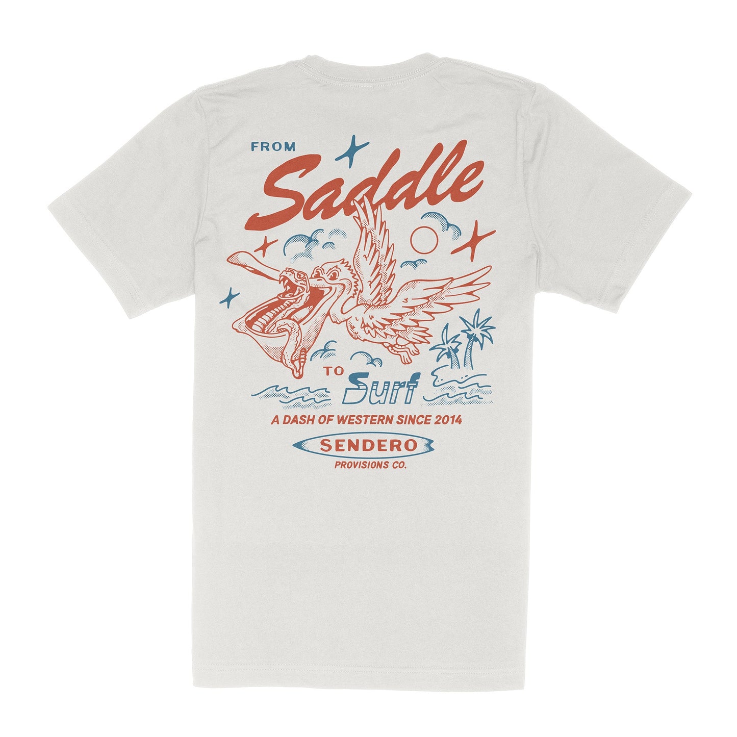 Sendero Provisions Co. Saddle to Surf T-Shirt