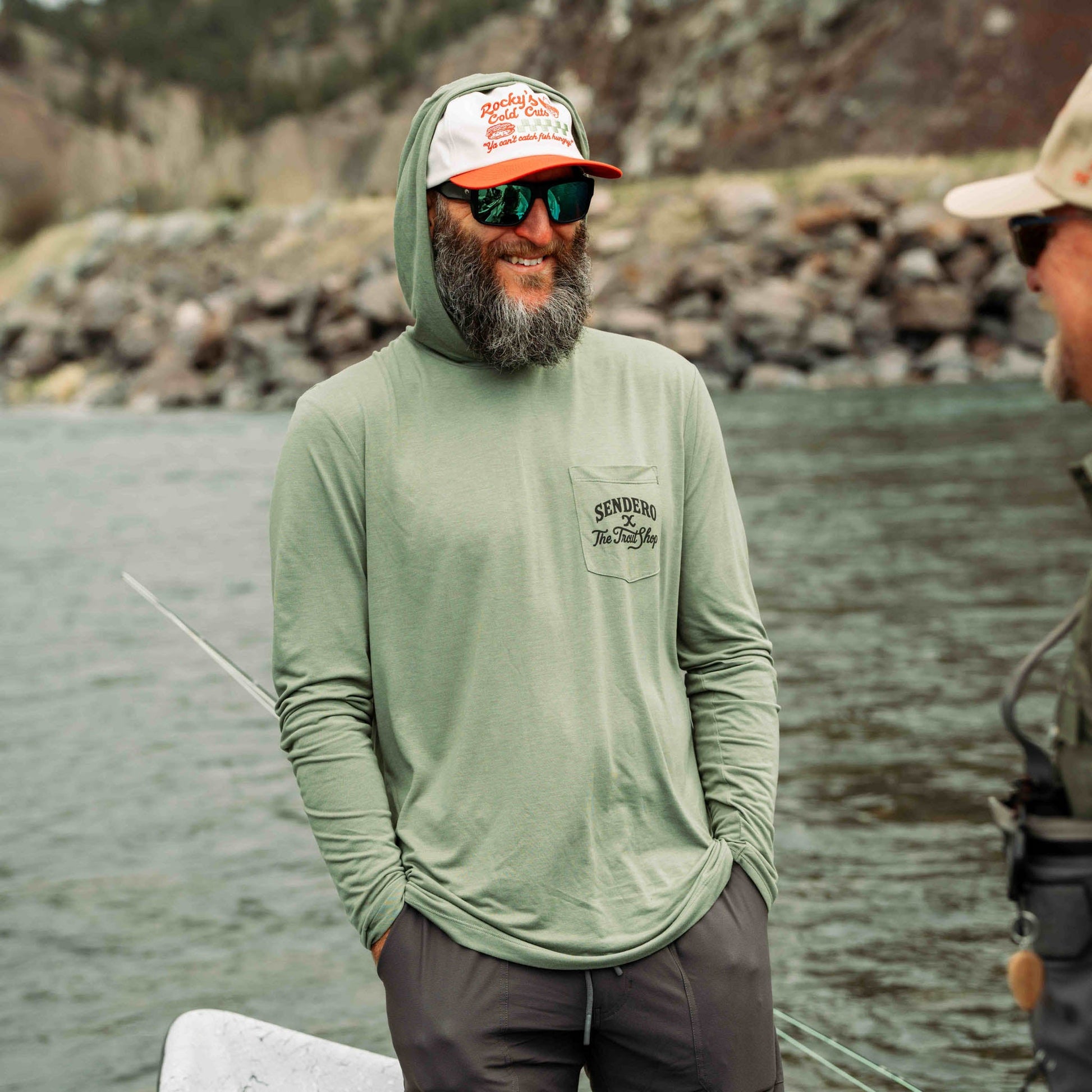 Sendero Provisions Co. Trout Built Yucatan Bamboo Hoodie Tech Long Sleeve Shirt