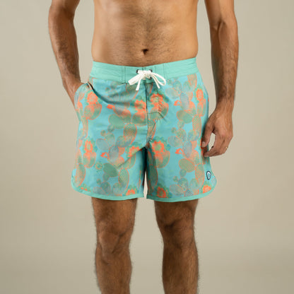 Sendero Provisions Co. Point Bar Boardshort - Nopal Cosmico - Verde Vivo