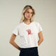 Vintage White/Red Center Print
