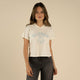 Vintage White/Light Blue Print