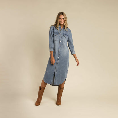 Sendero Provisions Co. The Annie Pearl Snap Shirtdress