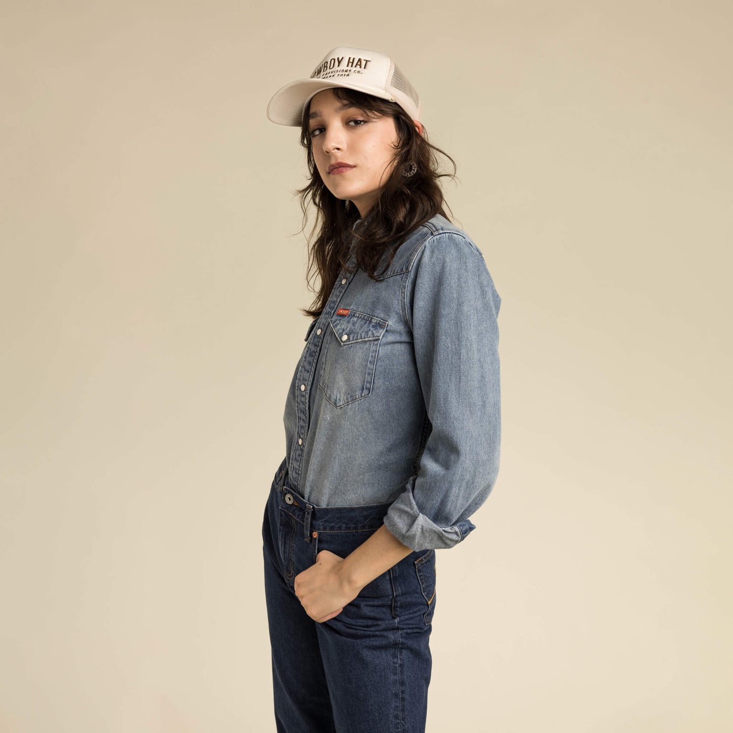 Sendero Provisions Co. The Women's Wyatt Denim Pearl Snap Shirt