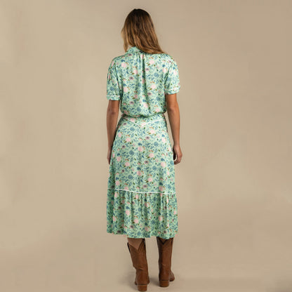 Sendero Provisions Co. Cheyenne Western Skirt - Mint Floral