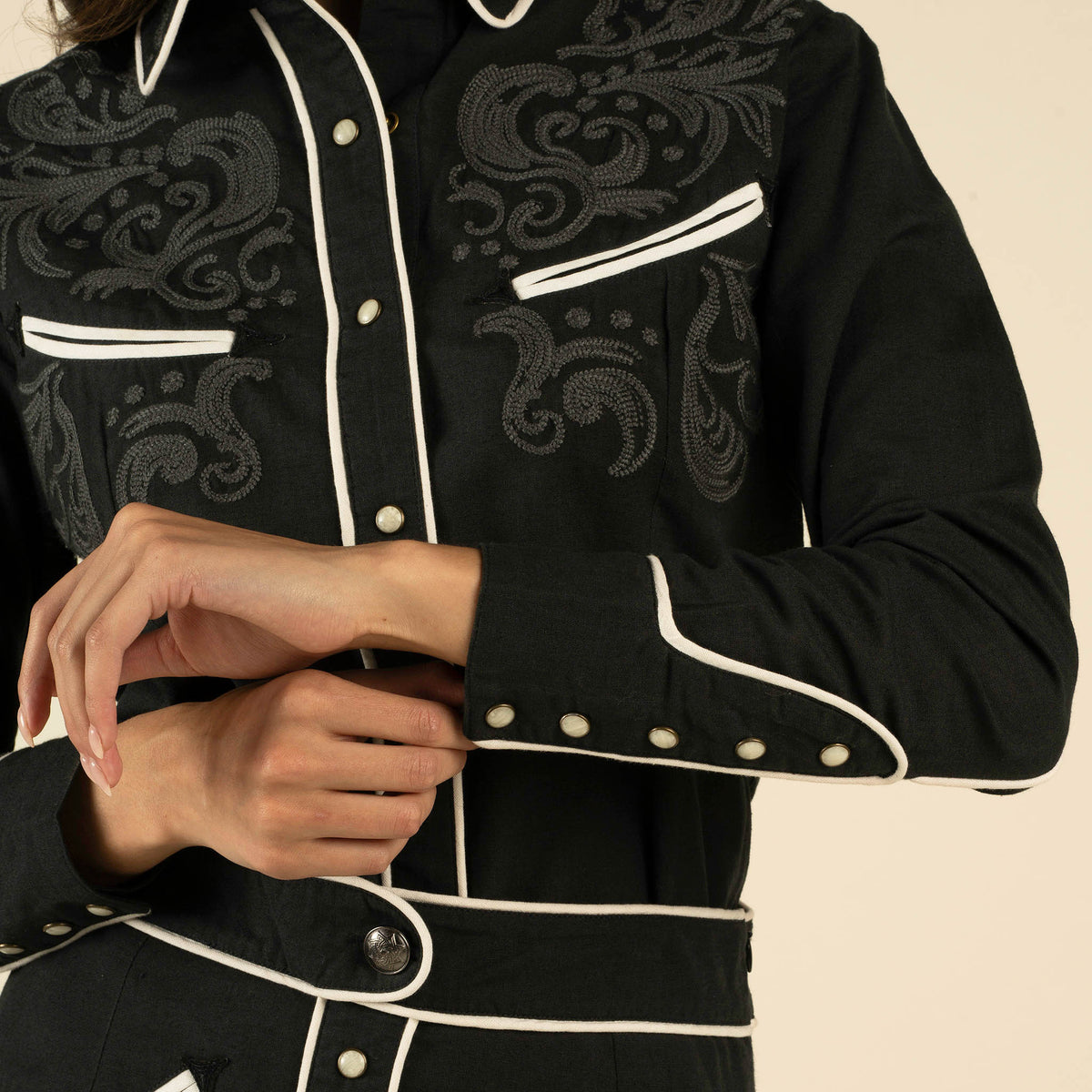 Sendero Provisions Co. Calamity Pearl Snap Long Sleeve Shirt