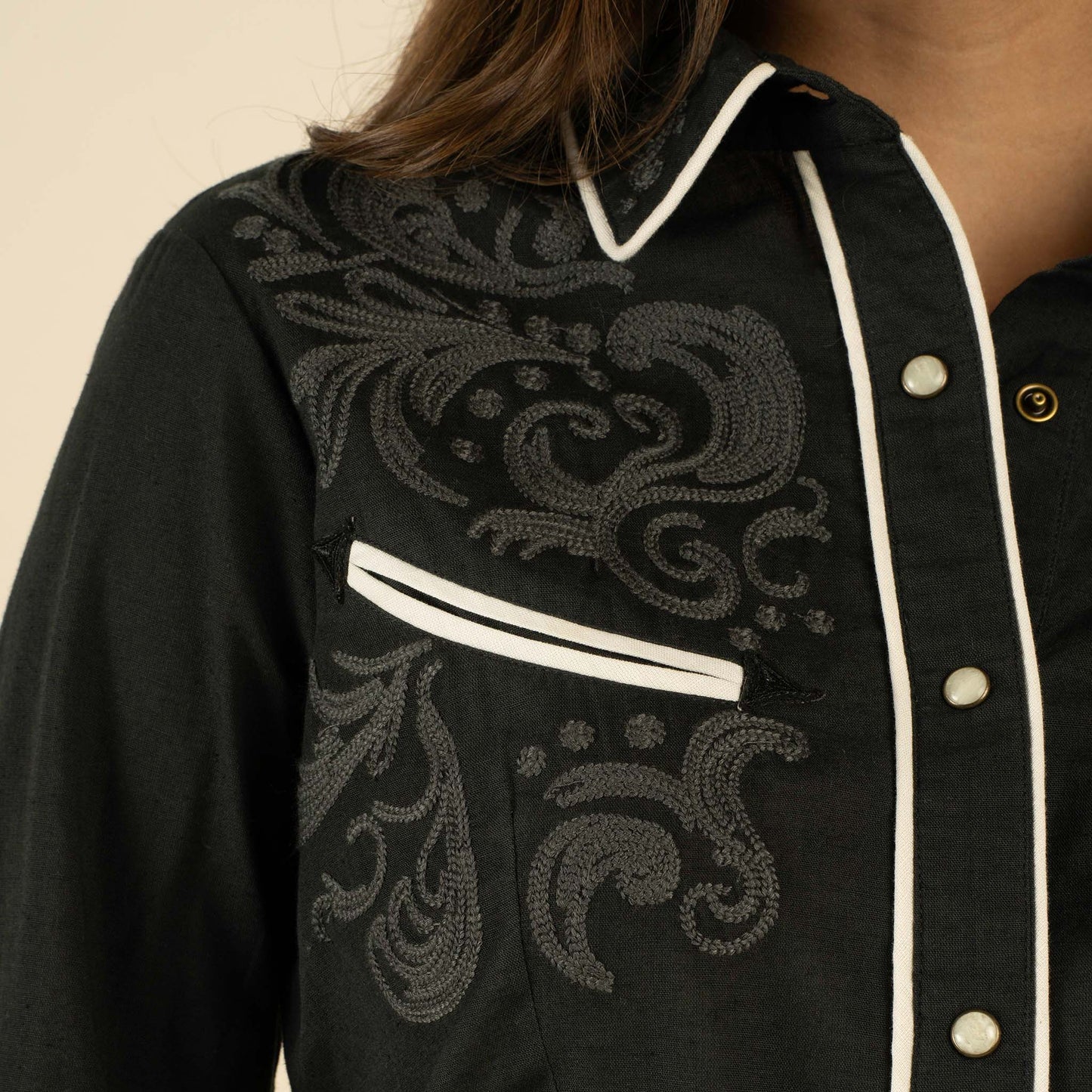Sendero Provisions Co. Calamity Pearl Snap Long Sleeve Shirt