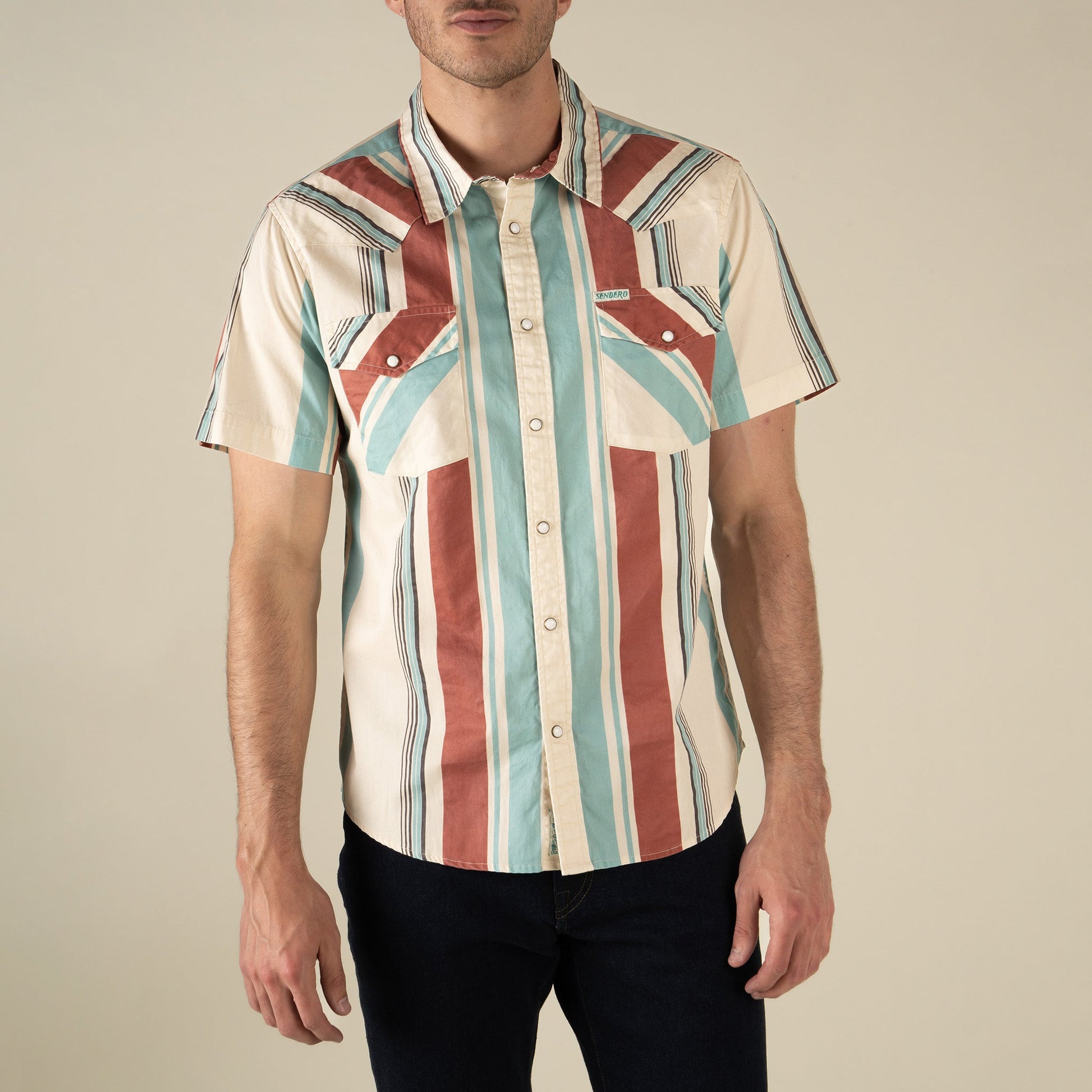 Sendero Provisions Co. The Wyatt Pearl Snap Short Sleeve Print Shirt