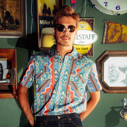 Sendero Provisions Co. The Wyatt Pearl Snap Short Sleeve Print Shirt
