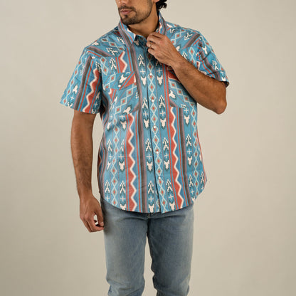 Sendero Provisions Co. The Wyatt Pearl Snap Short Sleeve Print Shirt