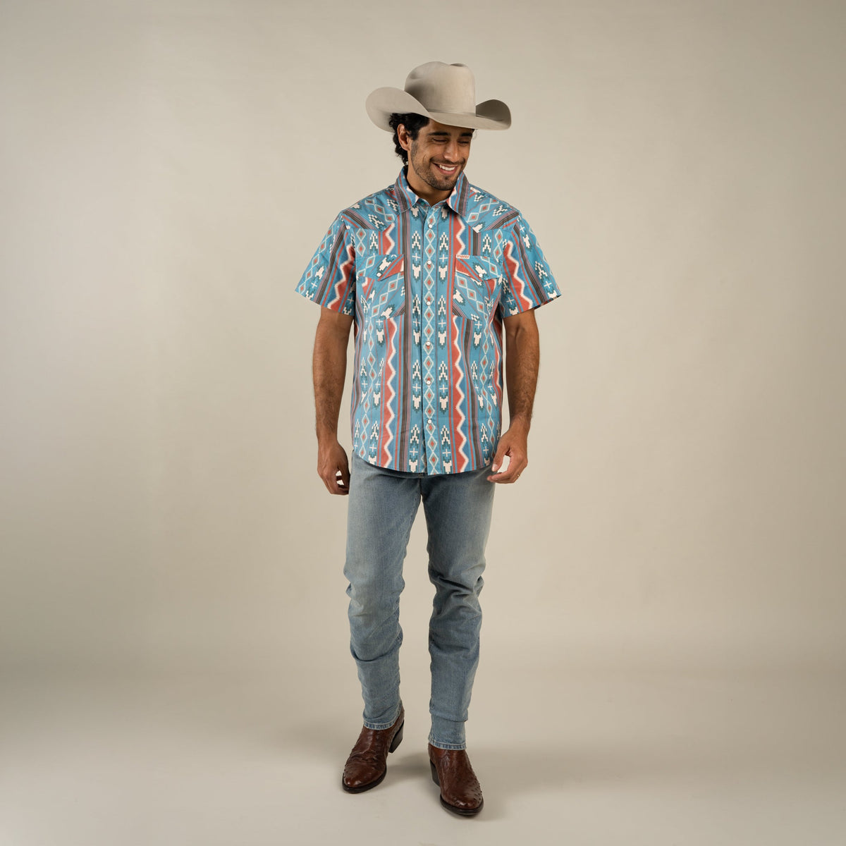 Sendero Provisions Co. The Wyatt Pearl Snap Short Sleeve Print Shirt