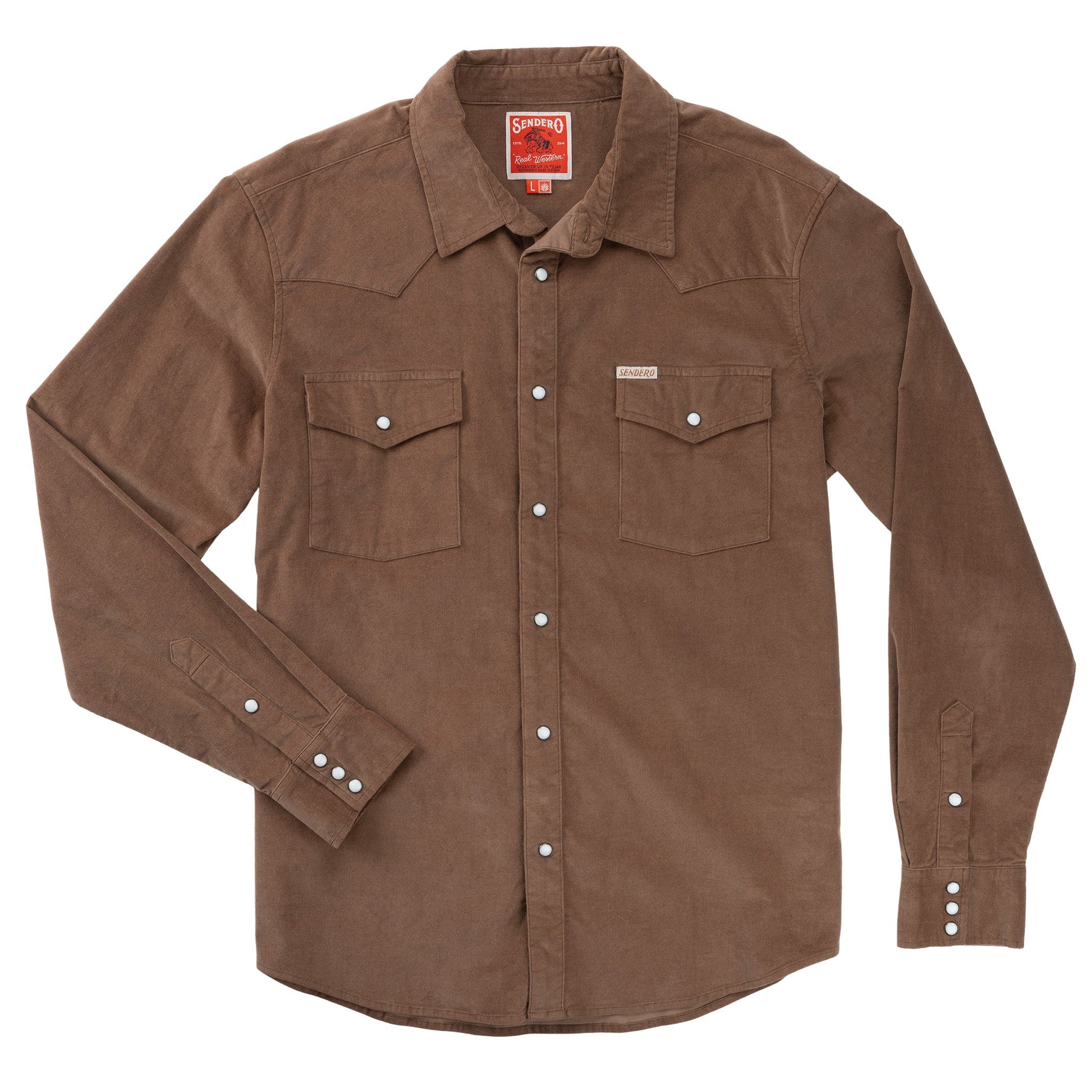 Sendero Provisions Co. The Wyatt Pearl Snap Long Sleeve Corduroy Shirt