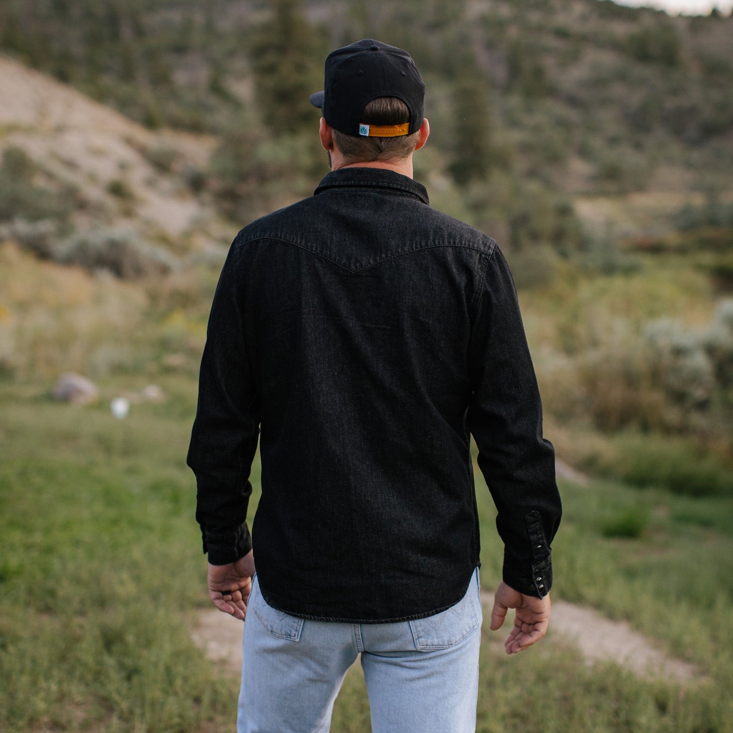 Sendero Provisions Co. The Wyatt Pearl Snap Long Sleeve Denim Shirt