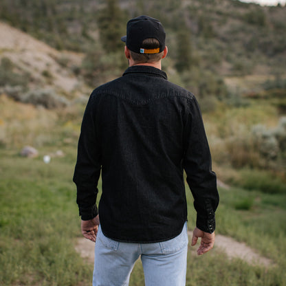 Sendero Provisions Co. The Wyatt Pearl Snap Long Sleeve Denim Shirt