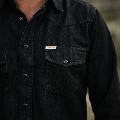 Sendero Provisions Co. The Wyatt Pearl Snap Long Sleeve Denim Shirt