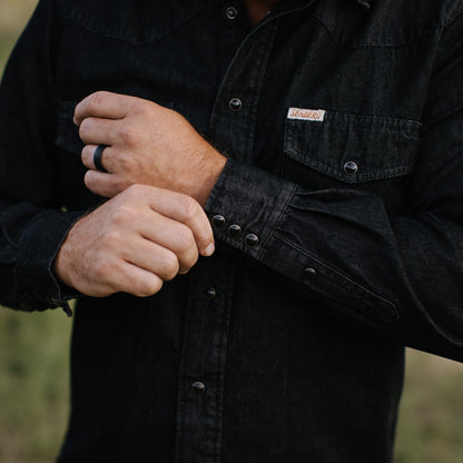 Sendero Provisions Co. The Wyatt Pearl Snap Long Sleeve Denim Shirt