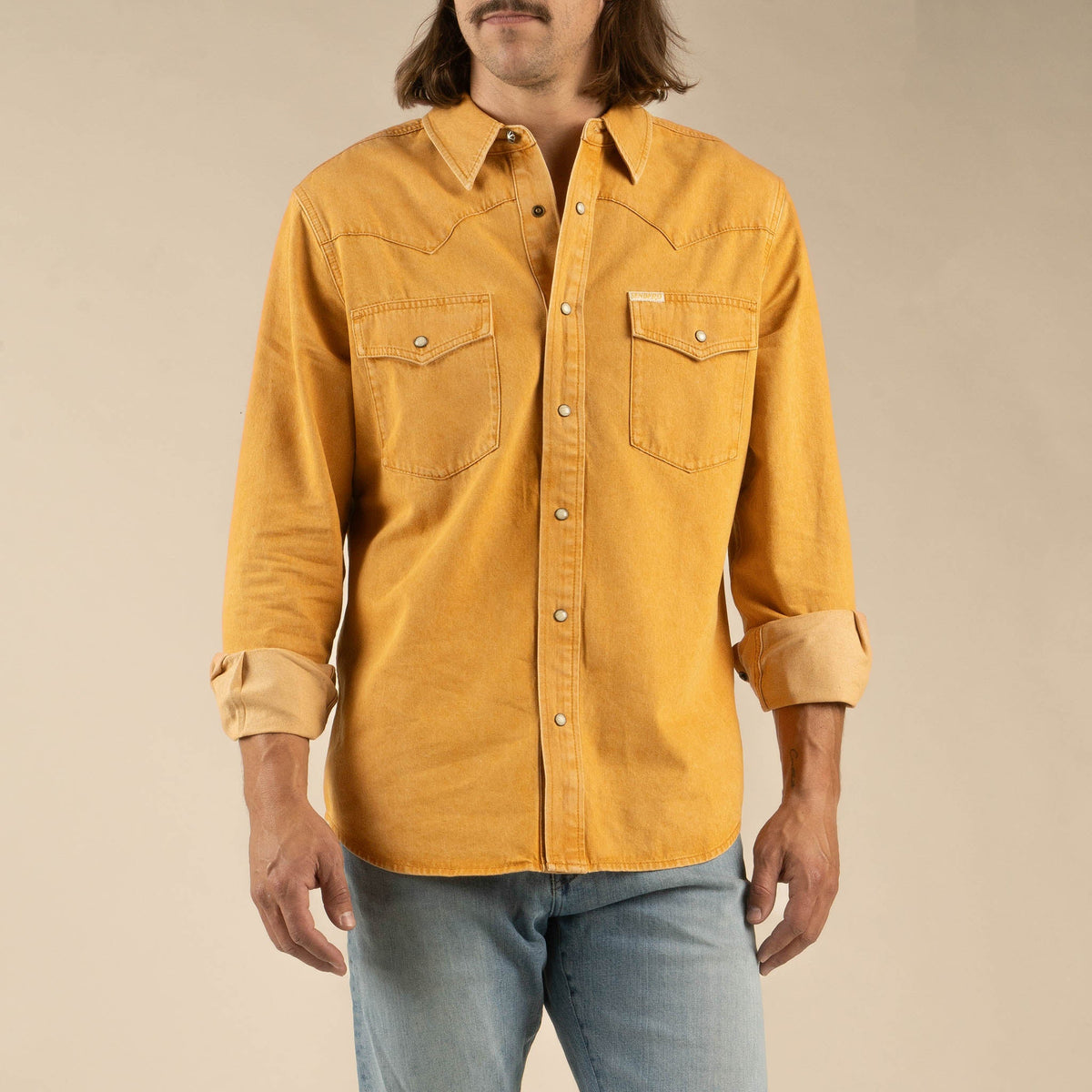 Sendero Provisions Co. The Wyatt Pearl Snap Long Sleeve Denim Shirt