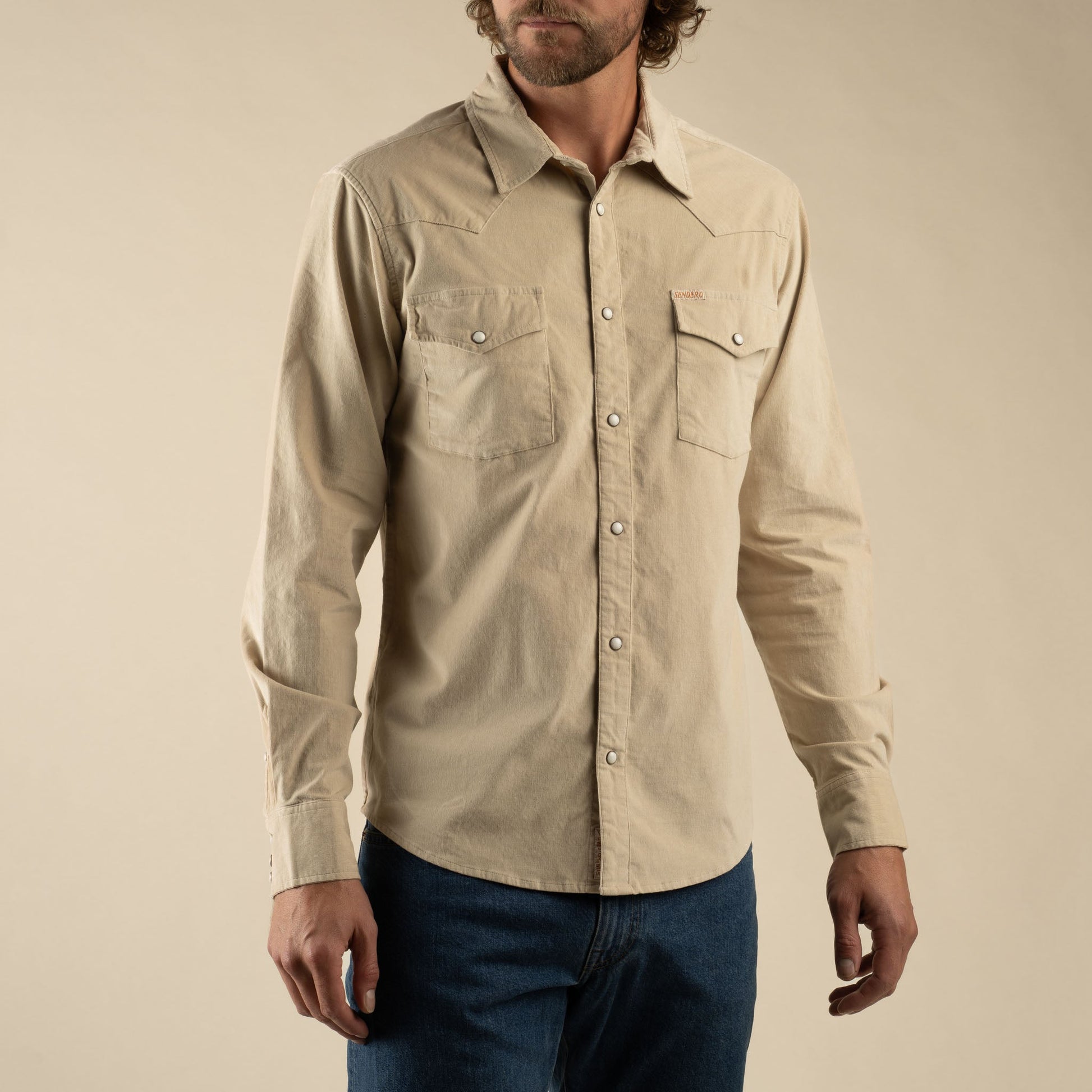 Sendero Provisions Co. The Wyatt Pearl Snap Long Sleeve Corduroy Shirt