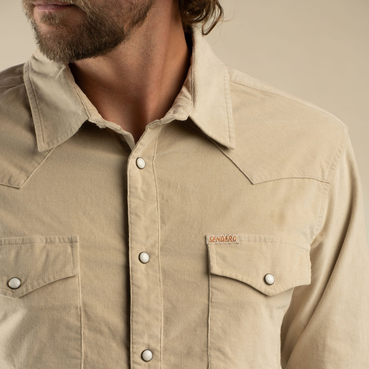Sendero Provisions Co. The Wyatt Pearl Snap Long Sleeve Corduroy Shirt