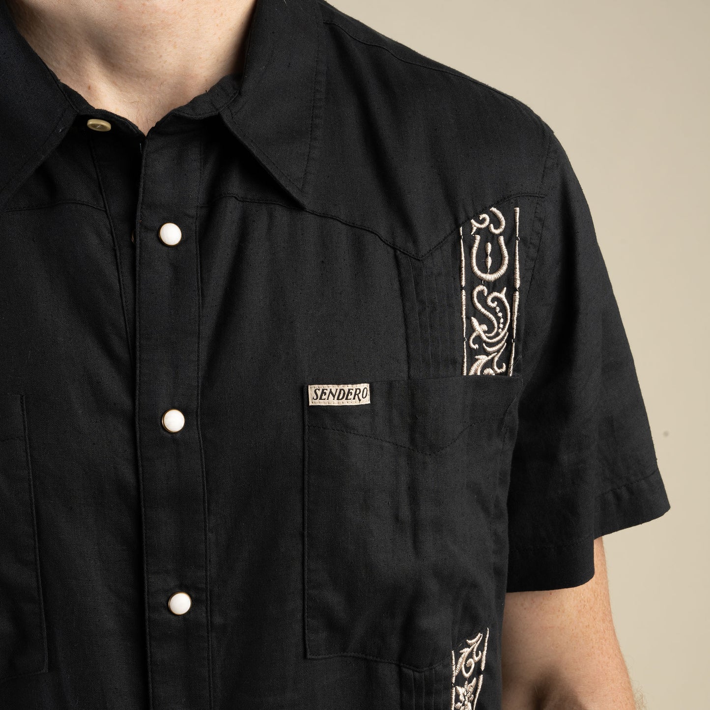 Sendero Provisions Co. Caballero Guayabera Short Sleeve Shirt