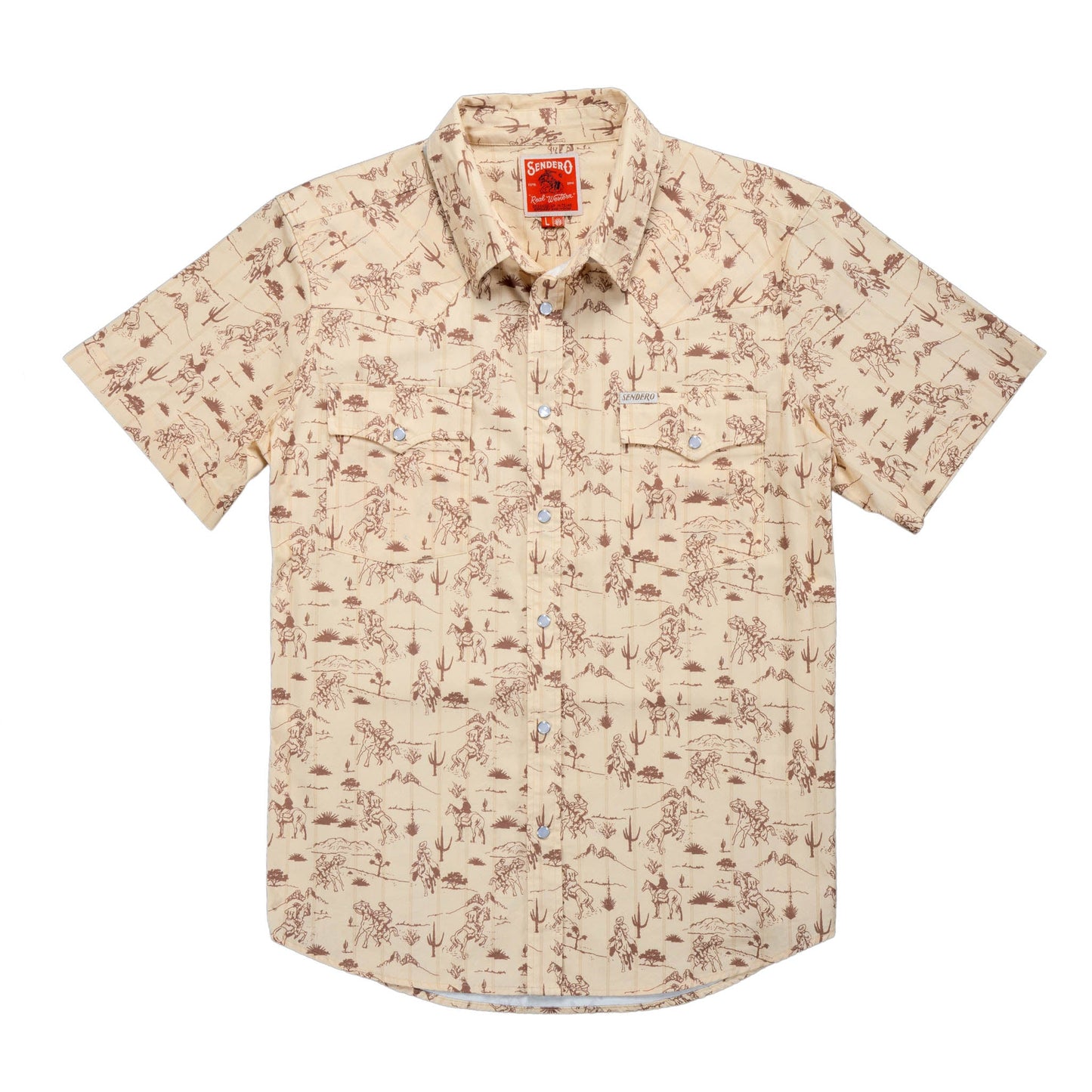 Sendero Provisions Co. The Wyatt Pearl Snap Short Sleeve Print Shirt